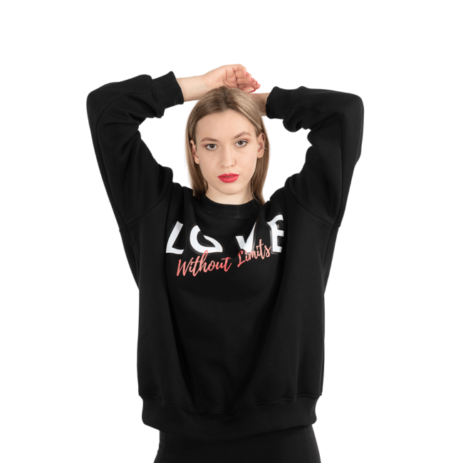 Bluza OVERSIZE czarna LOVE